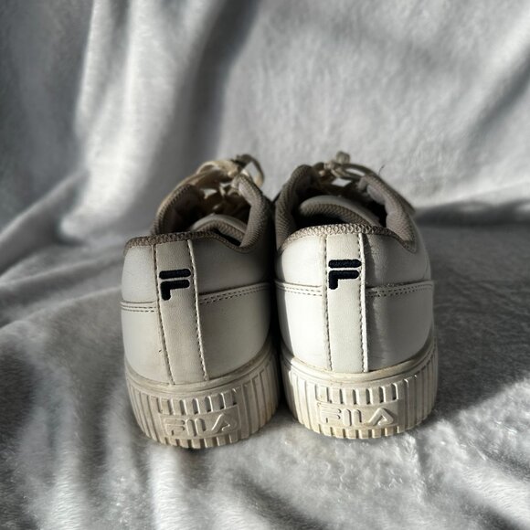 FILA Chunky Women's White Leather Panache Sneakers Size 7 - Picture 4 of 7